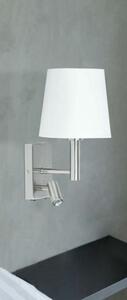 Rabalux 6539 HARVEY nástěnné svítidlo 1xE27 + LED 3W=180lm 2700K saténová chromová