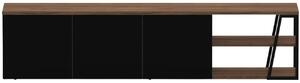 Černý ořechový TV stolek TEMAHOME Albi 190 x 34 cm