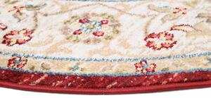 Kulatý vintage koberec červeno béžový Šírka: 170 cm