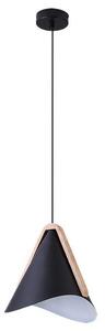 RABALUX 6650 Neva závěsné svítidlo D245mm 1xE27 matná černá, dřevo