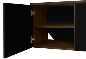 Černý ořechový TV stolek TEMAHOME Albi 145 x 45 cm