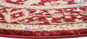 Kulatý vintage koberec v červené barvě Šířka: 100 cm