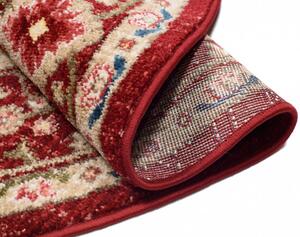 Kulatý vintage koberec v červené barvě Šířka: 100 cm