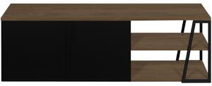 Černý ořechový TV stolek TEMAHOME Albi 145 x 45 cm