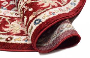 Červený kulatý koberec ve vintage stylu Šírka: 170 cm