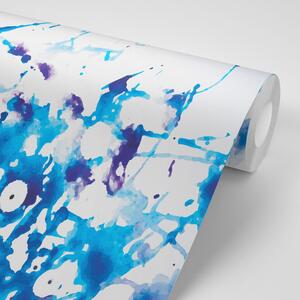 Tapeta modrý akvarel v abstraktním provedení