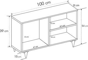 TV stolek/skříňka Zinedine (Bílá). 1072075