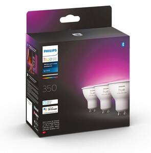 Philips HUE LED White and color Ambiance žárovka GU10 3x4,3W 350lm 2000-6500K+RGB stmívatelná BlueTooth 3-set
