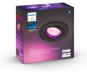 Philips HUE LED White and color Ambiance Centura zapuštěné bodové svítidlo GU10 5,7W 350lm 2200-6500K+RGB černé stmívatelné BlueTooth