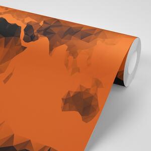 Tapeta oranžová mapa v polygonálním stylu