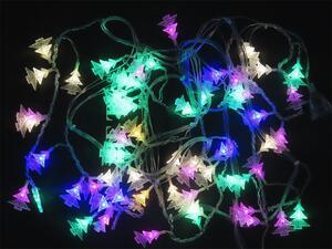 HJ Svítící LED řetězový závěs s ozdobnými vánočními stromečky LED barva: Studená bílá/Cold white
