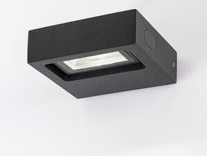 RABALUX 7052 Ganges exteriérové nástěnné svítidlo LED 7W/575lm 4000K IP65 matná černá, průhledná