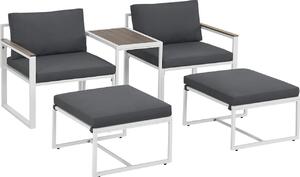 Zahradní sestava nábytku 300881, sedací souprava, z kovu a polywoodu, do 160 kg
