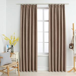 Zatemňovací závěsy s háčky 2 ks taupe 140 x 175 cm 134479