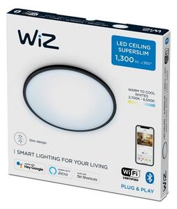 Philips WiZ Tunable white 8719514337992 SuperSlim stropní svítidlo LED 14W/1400lm 2700-6500K černá stmívatelné