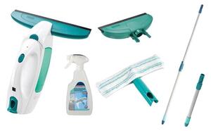 Vysavač na okna WINDOW CLEANER SUPER SET, vysavač + mop + čistič + užší hubice + teleskopická tyč 75