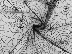 Organza pavučina METRÁŽ - 2 oranžová