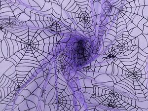 Organza pavučina METRÁŽ - 3 fialová