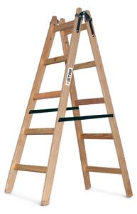 Profesionální dřevěné malířské štafle FISTAR, 2x5 stupňů, pracovní výška 3 m