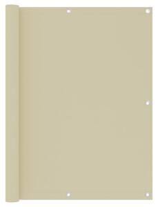 Balkónová zástěna krémová 120 x 500 cm oxfordská látka 134958