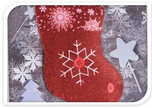 Home Styling Collection Vánoční dárková taška, 32 cm Vzor: Ponožka