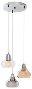 RABALUX 7977 Jezábel závěsné svítidlo E27 3X max. 60W chrom, kouřová