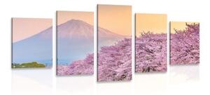 5-dílný obraz nádherné Japonsko - 100x50 cm