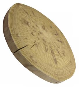 Dřevěný kroužek - plátek, oboustranně broušený, bez kůry, průměr 20-25 cm, 10 ks -