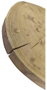 Dřevěný kroužek - plátek, oboustranně broušený, bez kůry, průměr 20-25 cm, 10 ks -
