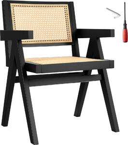 Tectake® Lissy křeslo v boho stylu 59 x 56,5 x 82,5 cm, nosnost 120 kg