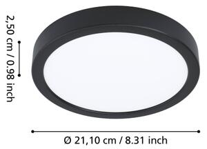 Eglo 901325 - LED Koup. strop. svítid. FUEVA LED/11,5W/230V pr.21,1cm IP44 černá