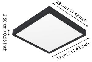 Eglo 901331 - LED Koup. stropní svítidlo FUEVA LED/13W/230V 29x29 cm IP44 černá