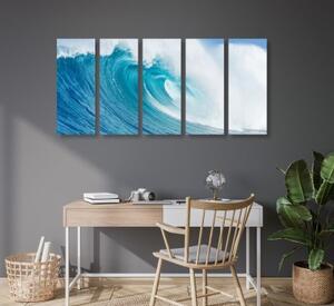 5-dílný obraz mořská vlna - 100x50 cm
