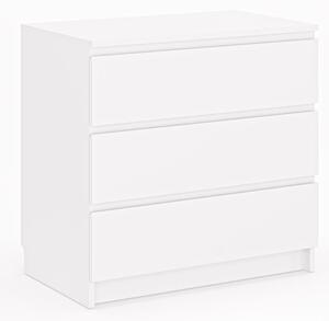Komoda Dorinko 3 (bílá). Akce -20%