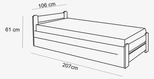 Dřevěná postel Darina 100x200 - FALCO