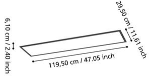 Eglo 901509-LED RGBW St. přisazený panel MORADILLO-Z LED/34W/230V 120x30cm černá