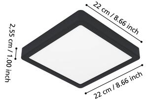 Eglo 901374-LED RGBW Stm. kou. st. sv. FUEVA-Z LED/10,5W/230V 22x22cm IP44 černá