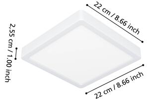 Eglo 901378 -LED RGBW Stm. kou. st. sv. FUEVA-Z LED/10,5W/230V 22x22cm IP44 bílá