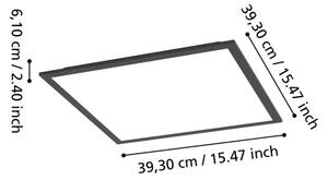 Eglo 901506-LED RGBW Stm. strop. svítidlo MORADILLO-Z LED/19W/230V 40x40cm černá