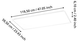Eglo 902301 - LED Přisazený panel MORADILLO LED/36,5W/230V 120x60 cm bílá