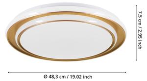 Eglo 902045 - LED Stropní svítidlo MOSCHELLA LED/36W/230V pr. 49 cm zlatá