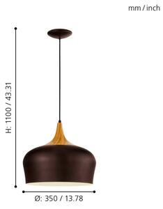 Eglo 95385 - Lustr OBREGON 1xE27/60W/230V