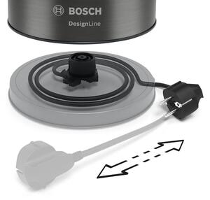 Rychlovarná konvice Bosch TWK5P475, tmavý nerez, 1,7l