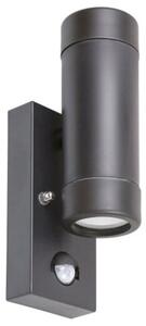 Rabalux 8835 Medina exteriérové ​​nástěnné svítidlo se senzorem GU10 2xmax 10W IP44 matná černá