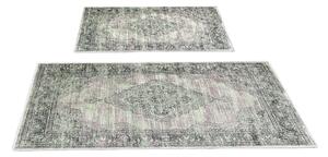 Zeleno-šedé koupelnové předložky v sadě 2 ks 60x100 cm – Foutastic