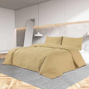 Sada ložního prádla taupe 200 x 220 cm lehké mikrovlákno 135993