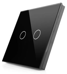 Skleněný panel pro dvojitý vypínač ROON - R-2C-B