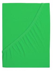 B.E.S. PETROVICE Prostěradlo Jersey česaná bavlna MAKO - Jarní zelená 90 x 200 cm