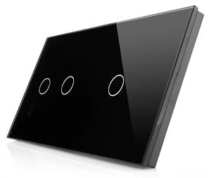 Skleněný panel pro dvojitý a jednoduchý vypínač ROON - R-2C/1C-B