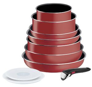 Ingenio Easy Cook & Clean Sada nádobí, 10 ks, červená TEFAL L1529402